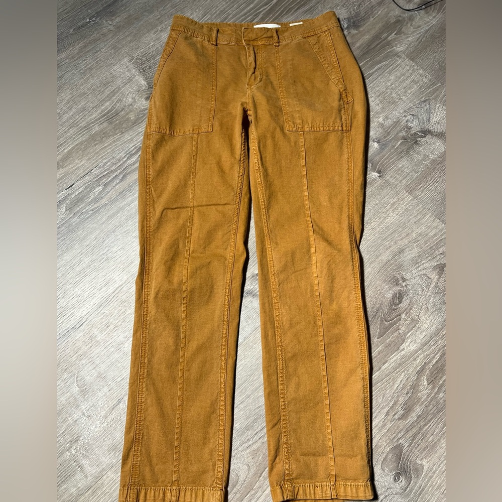 Anthropologie Brown Straight Leg Pants